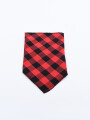 BANDANA MASCOTA CUADROS ROJO