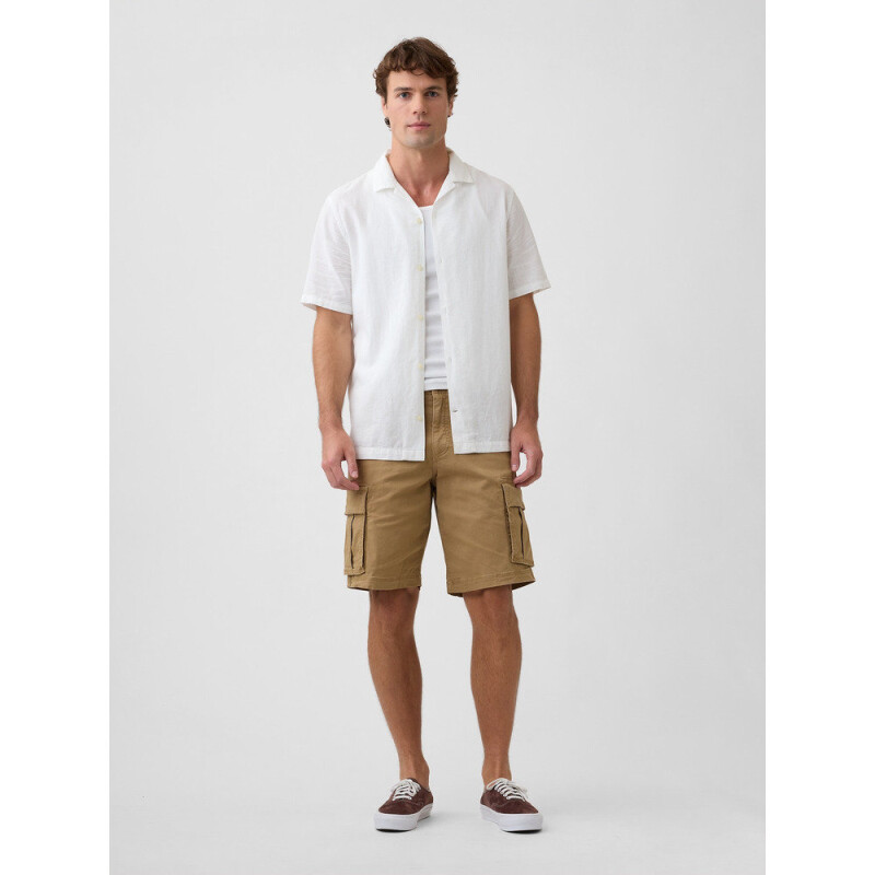 V-SS STANDARD LINEN COTTON RESORT COLLAR NEW OFF WHITE
