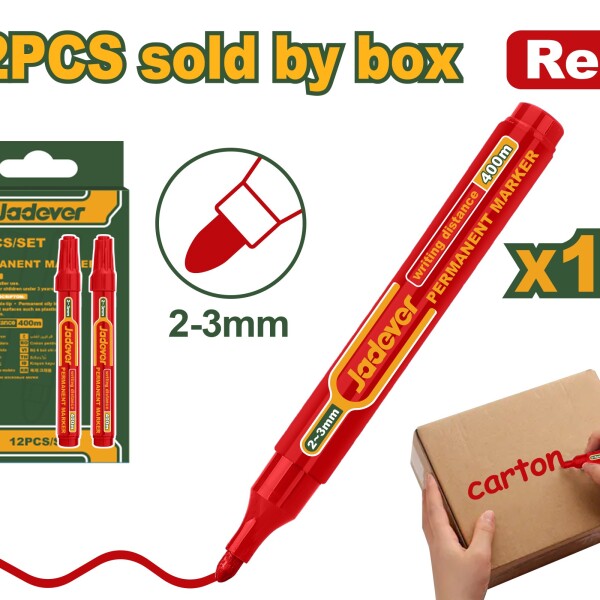 MARCADOR PERMANENTE ROJO JADEVER MARCADOR PERMANENTE ROJO JADEVER