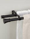 Barra cortina doble CONE 200-340cm negro Barra cortina doble CONE 200-340cm negro