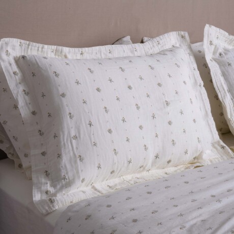 SET FDA. NÓRDICA RELAXED, 1 PLAZA ALGODON MULTICOLOR COTTON GAUZE FLOR