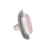 Anillo rectangulo-Plata 925-Piedra cuarzo rosa-AN3953 conpiedra