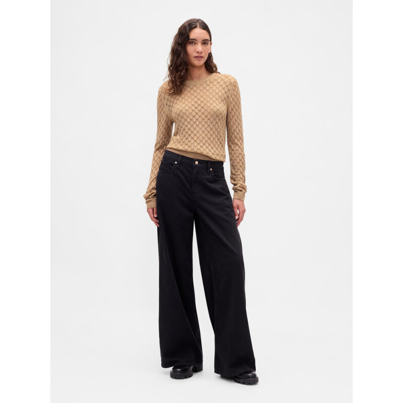 LS BROOKLYN POINTELLE TOP CAMEL HAIR
