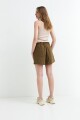 Short con cintura elastizada y lazo OLIVA