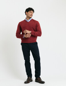 470985 SWEATER HARRINGTON LABEL Ladrillo