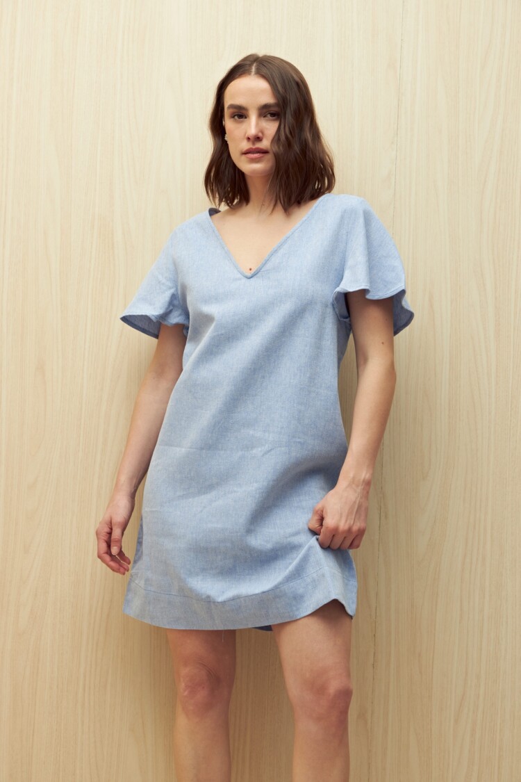 VESTIDO MARILOU Azul Melange