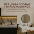 Placa PVC Símil Mármol 2,44x1,22m 3mm Resistente Pack x5 Variante Mármol Blanco Gris