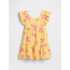 V-SL TIER DRESS FRENCH ALMOND