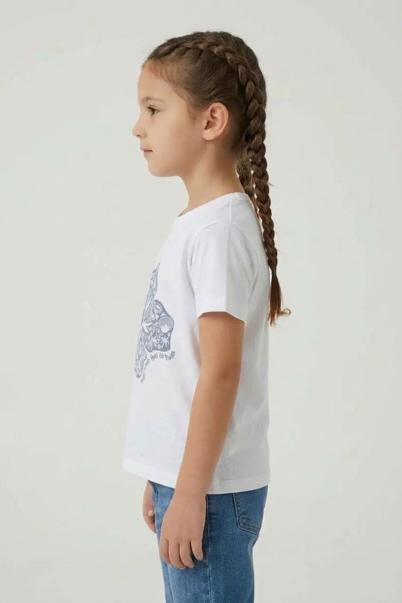 Remera m/c estampada Bloom by the Sea BLANCO