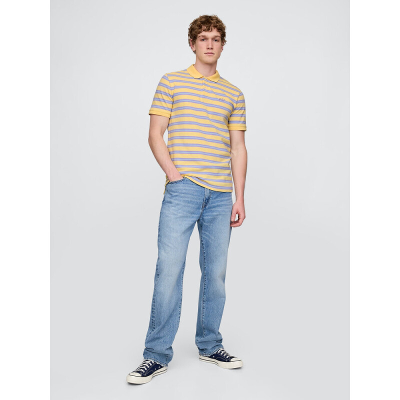 F-LOGO PK POLO YELLOW STRIPE