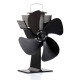 Ventilador de estufa difusor de calor NEGRO