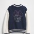 DIS MINNIE SWEATER ZIP BOMBER JACKET NAVY UNIFORM