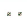 Caravanas Mosaico Esmeralda y zirconia de oro- Oro bajo - Esmeralda y Zirconia- CA8277 conpiedra