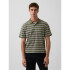 SS RELAXED POLO GREEN STRIPE