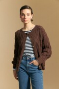 CARDIGAN NORI Marrón Corteza