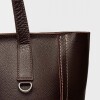 Shopper Vera en cuero graneado Chocolate