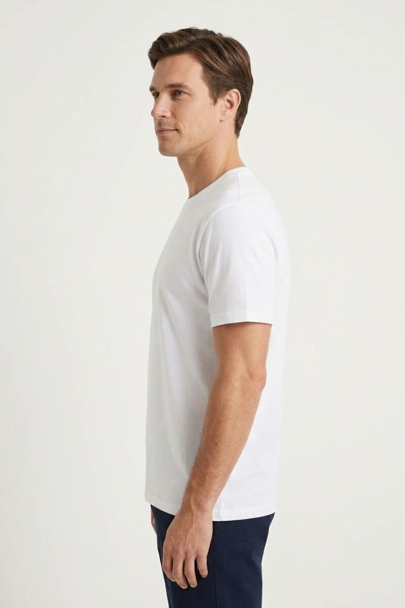 Remera m/c estampada Waves BLANCO