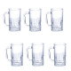 Set x6 Jarra cerveza 350ml vidrio millenium TRANSPARENTE