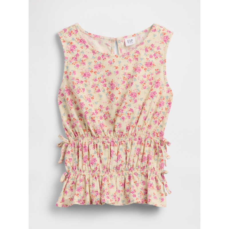 V-W SLVLS LINEN TOP SP FRENCH PINK FLORAL