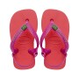 Sandalias Havaianas N.B. Brasil Logo FC Niños Coral/Rosa