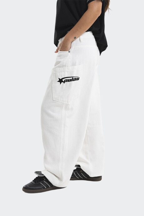 Pantalón Pulau Denim Baggy Blanco