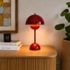 Lámpara de mesa táctil recargable Negro