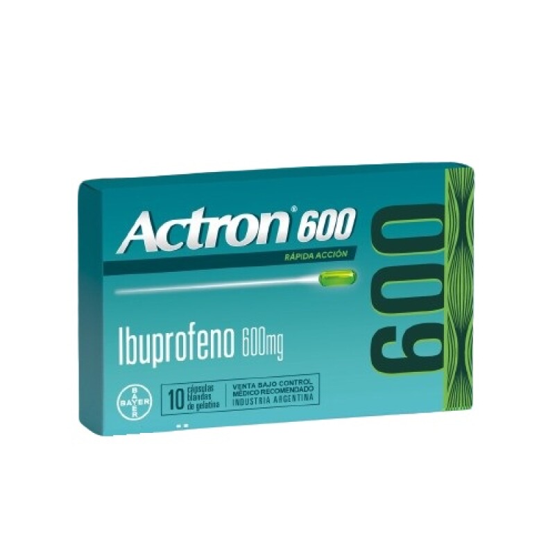 Actron 600 Mg. 10 Caps. Blandas. Actron 600 Mg. 10 Caps. Blandas.