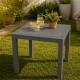 Mesa ratán 90 x 90 cm GRIS