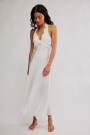 VESTIDO MIDI PETAL PARTY Marfil