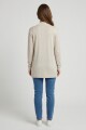 Cardigan largo sin botones BEIGE