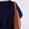 Bolso Heather en efecto cuero graneado Cuoio