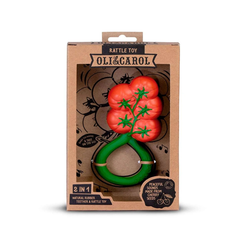 Sonajero Tomato Rattle Toy Oli & Carol Sonajero Tomato Rattle Toy Oli & Carol