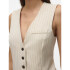 VMTROIAN SL PINTRIPE TAILORED VEST OATMEAL