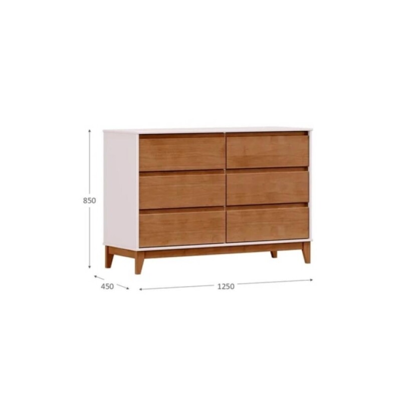 Comoda Prata 6 Cajones 2815 Fn Freijo/blanco Comoda Prata 6 Cajones 2815 Fn Freijo/blanco