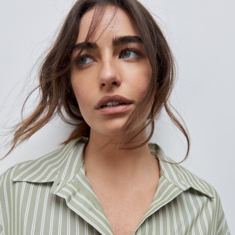 CAMISA DANAE STRIPE Verde Oliva
