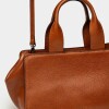 Cartera de mano Mila en cuero liso Cuoio