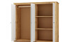 Ropero 4 Puertas 4 Cajones Madera Natural - Mari Blanco
