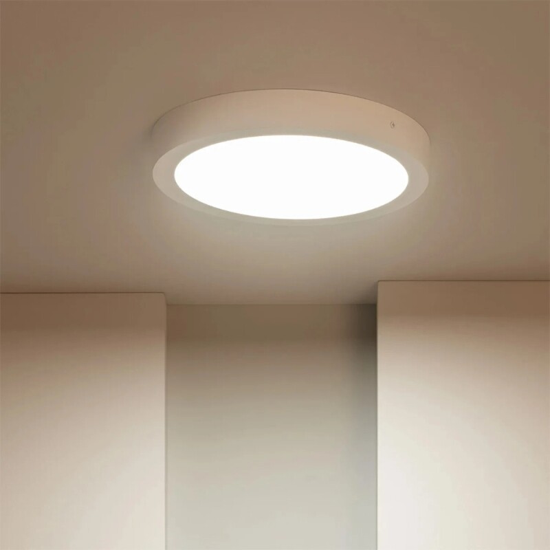 PLRA024 Panel LED Redondo de Adosar 24W Luz Cálida