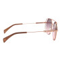 Lentes de sol De Acero Inoxidable Redondo Flap Gradiente Marón/Rose