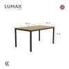 Mesa de comedor madera y hierro 120x80 Mesa de comedor madera y hierro 120x80