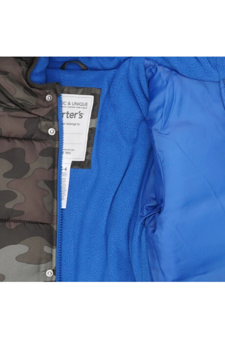 Campera resistente al agua, diseño camo. Talles 2-4T Sin color