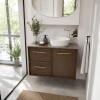 Mueble de baño Cravo Nogueira 80cm con bahca de loza Mueble De Baño Cravo Nogueira 80cm Con Bahca De Loza