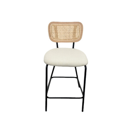 BUTACA BAR RATTAN-Y-METAL NATURAL-BEIGE BRISA