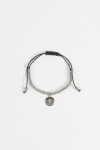 Pulsera acero ajustable dije plateado