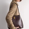 Bolso The Lock en efecto cuero liso Marron