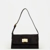 Cartera al hombro Leisure efecto gamuza Negro