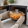 Cacerola de Vidrio con Tapa y Boton 16.6cm Cacerola de Vidrio con Tapa y Boton 16.6cm