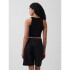 V-SL RIB 2X2 LOGO CROP TANK BLACK