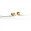Caravanas Flor Zirconias de oro - Oro bajo -Zirconia - CA8173 conpiedra