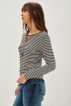 Remera Ginna Striped Negro